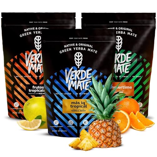 Yerba mate brésilien Verde Mate Green lot de 3 paquets de 500g au ginseng et guarana