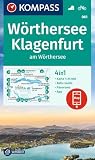 KOMPASS Wanderkarte 061 Wörthersee, Klagenfurt am Wörthersee 1:25.000: 4in1 Wanderkarte mit Panorama und Aktiv Guide inklusive Karte zur offline Verwendung in der KOMPASS-App. Fahrradfahren.