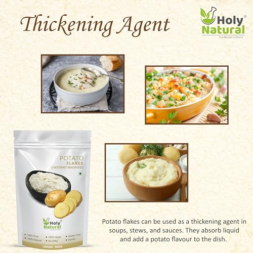 Image of Holy Natural - The Wonder of World Holy Natural Potato Flakes(Dehydrated)-1 Kg|Instant Aaloo Mashed