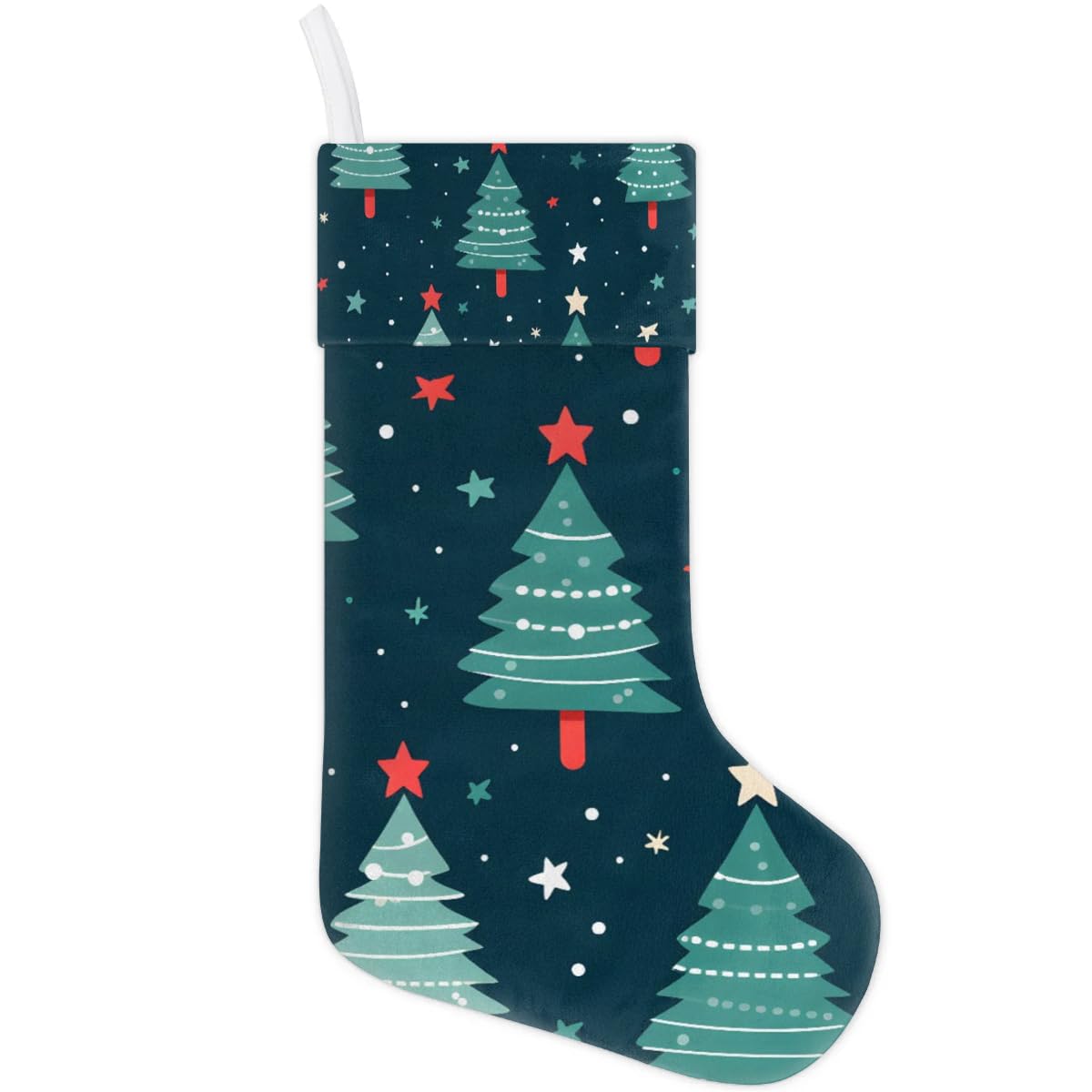 Christmas Stockings, 17.7in Christmas Tree Xmas Stocking Gift Treat Bags Abstract Tree Xmas Stocking Hanging Ornaments for Xmas Party Gift Filler Fireplace Christmas Tree Decoration