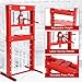 20 Ton Hydraulic h-Frame Shop Press, Heavy Duty Press with Adjustable Table & Stamping Plates for Auto Repair, Garage, Metalworking, Industrial Use - Red