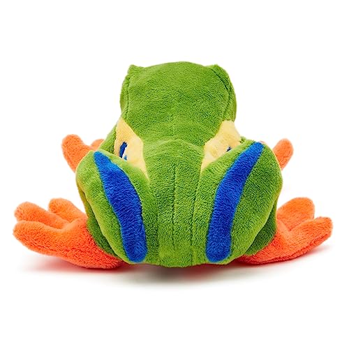 Zappi Co 100% recyceltes Plüsch-Baumfrosch Spielzeug (15cm Länge) Gestopftes, weiches, kuscheliges, umweltfreundliches Tiersammlung für das Neugeborene Kind, erstes Kind