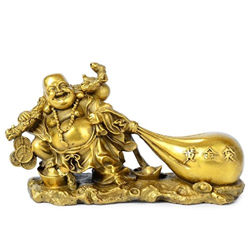 Estatua Feng Shui Buda Risueño de Latón para Decoración