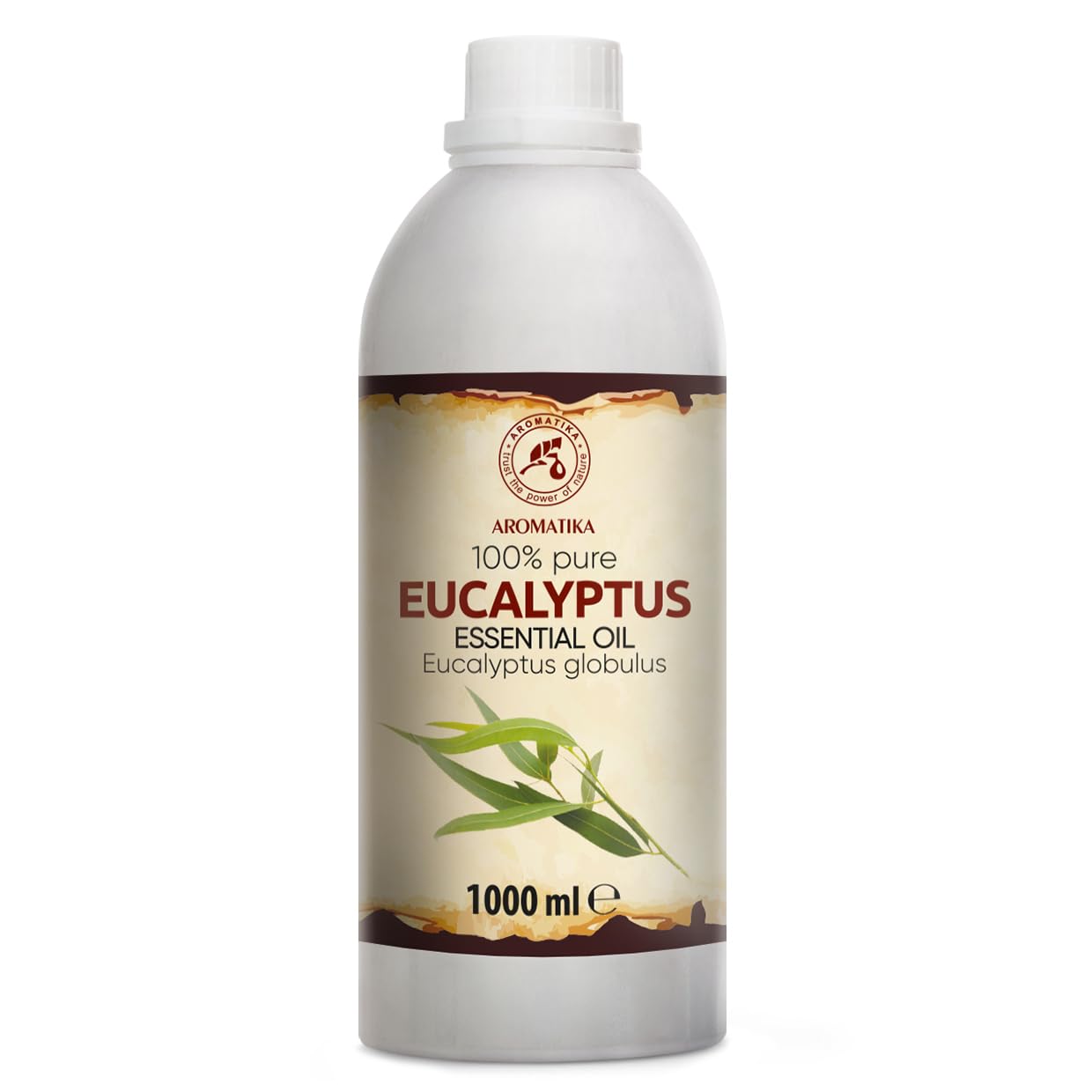 Huile Essentielle d'Eucalyptus 1000 ml - Eucalyptus Globulus - pour Diffuseur et Lampe Aroma - le Savon et les Bougies - Sauna - Parfums d'Intérieur - Arôme frais - Aromathérapie