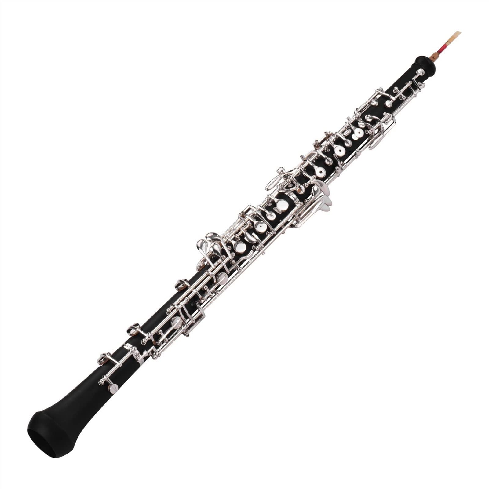 Strumento Oboe Strumento per Legni in Stile Semi-Automatico Professional C Key Oboe con Guantoni in Pelle di Guanti A Nebulizzazione di Oboe Principiante di Oboe (Color : Gold-Plated Keys)