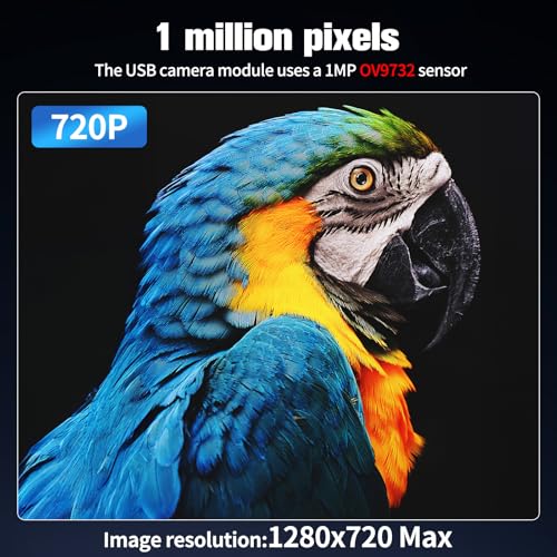 VexNook 3 Teiliges Kameramodul 100 Grad OV9732 - Hohe Bildklarheit mit 720P HD Chip, 1MP Auflösung, USB-Treiber, mit 2 Meter Kabel Kompatibel mit Autodarts.Io, für vielseitige Anwendungen