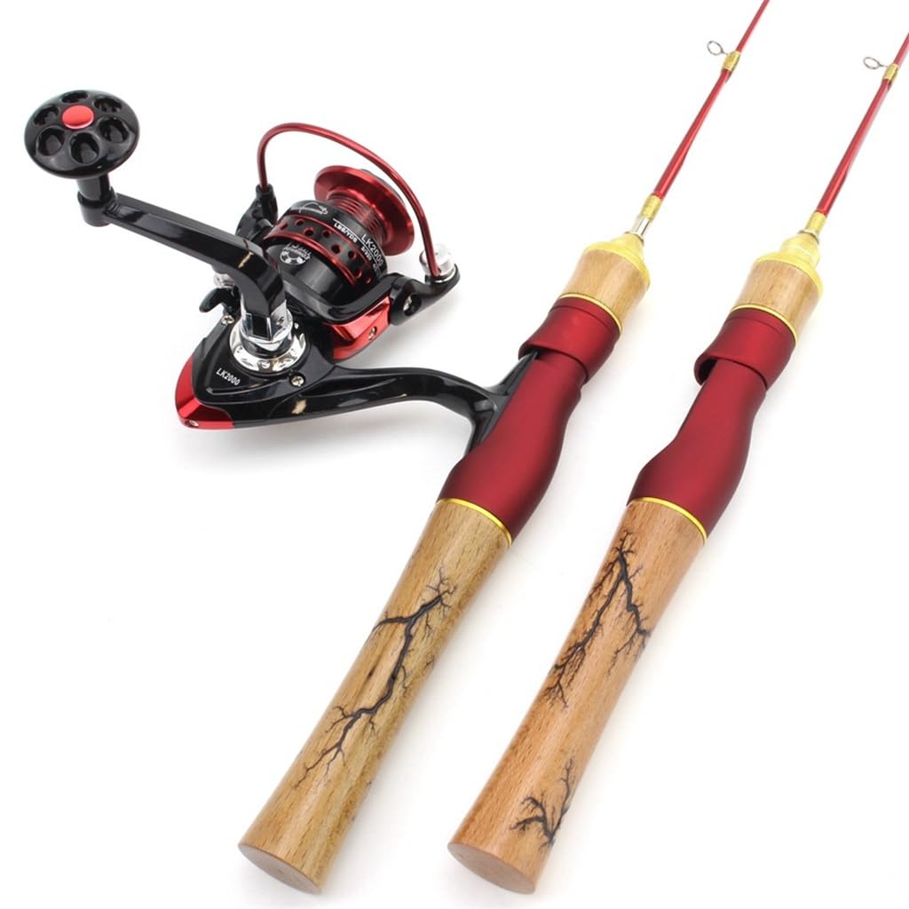 58cm Ice Fishing Rod Spinning Wheel Combination Winter Boat Raft
