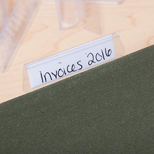 Onglets en plastique clair inserts pour dossier suspendu intercalaire transparent 2" - 4
