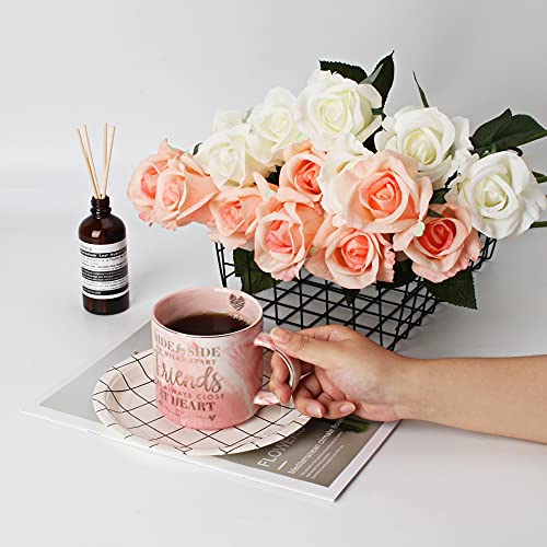 Long-Distance-Best-Friend-Christmas-Birthday-Gifts-for-Women-Funny-Friendship-Gift-Gifts-for-BFF-Bestfriend-Besties-Sister-Her-Side-By-Side-Or-Miles-Apart-Pink-Mug-115oz-Coffee-Cup