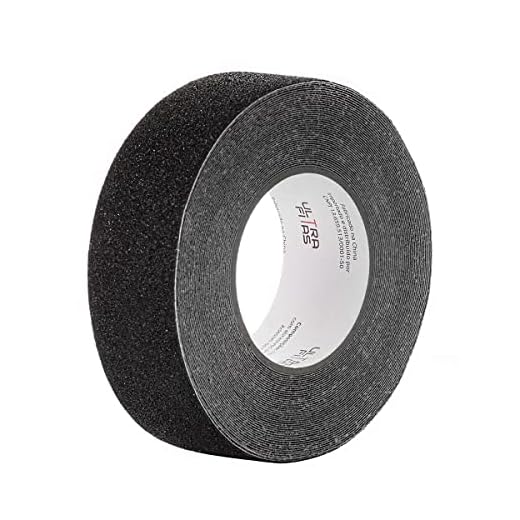 Fita Antiderrapante Autocolante Ultra Fitas Rampa Escada Pisos Impermeável Lixa 10 Metros - Preto (Preto)