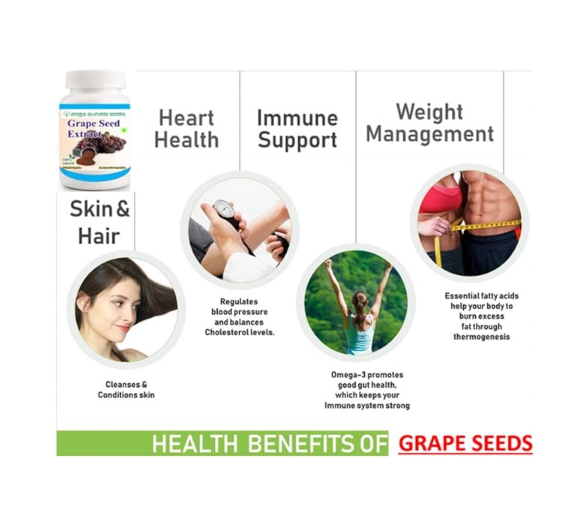 Ayurvedic Grape Seed Extract Capsules for Detox