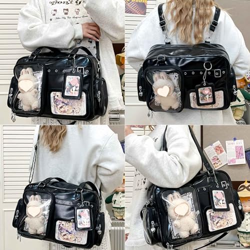Bolso negro tipo bandolera para mujer miniatura 2