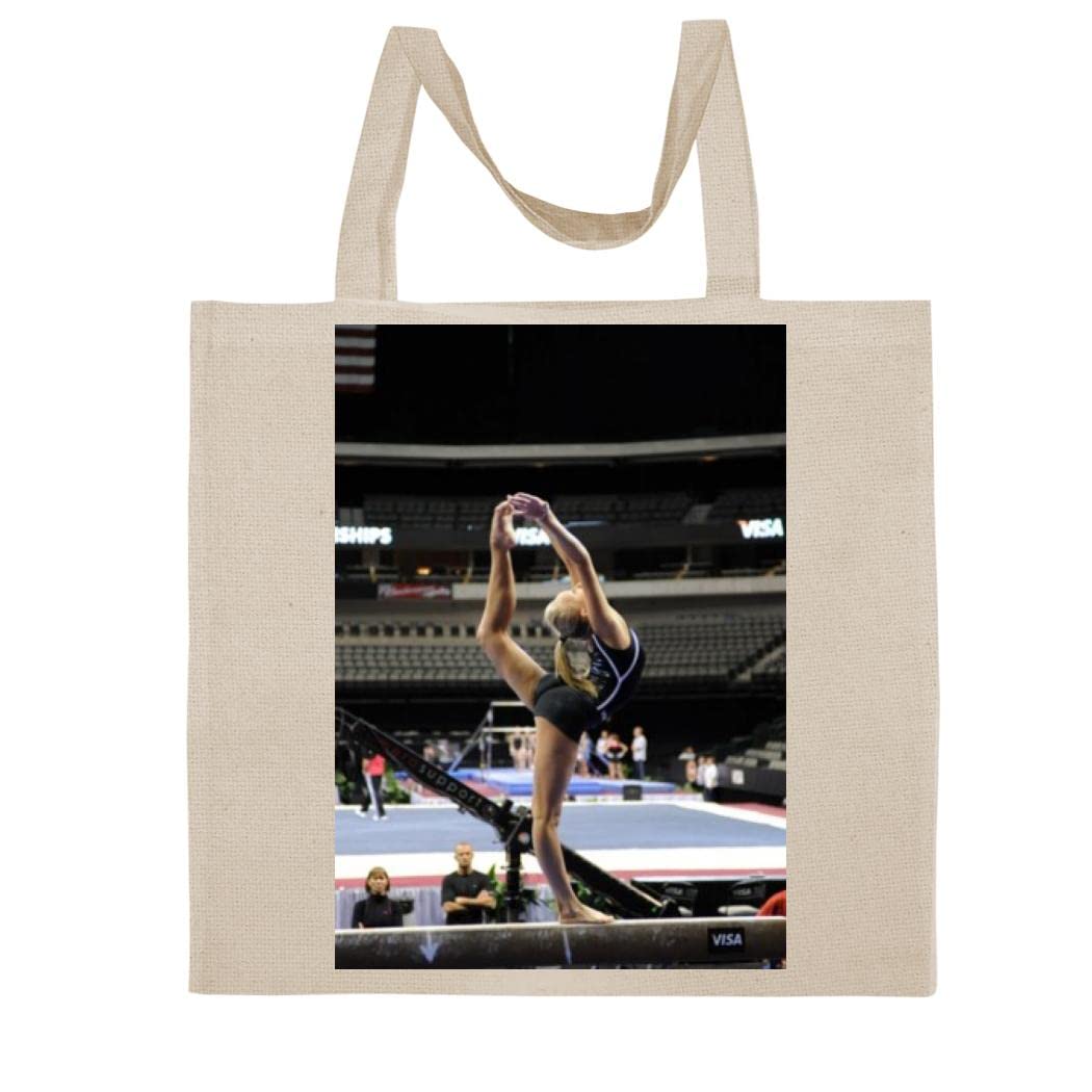 FC Carino Nastia Liukin - A Nice Graphic Cotton Canvas Tote Bag FCA #FCAG294550, Natural, 15X16