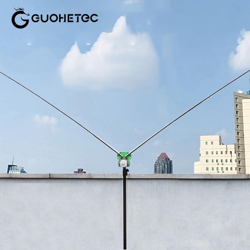 GUOHETEC DP200 7MHz-54MHz HF Antenna a dipolo portatile a onda corta per comunicazione a banda larga Sostituire antenna GP