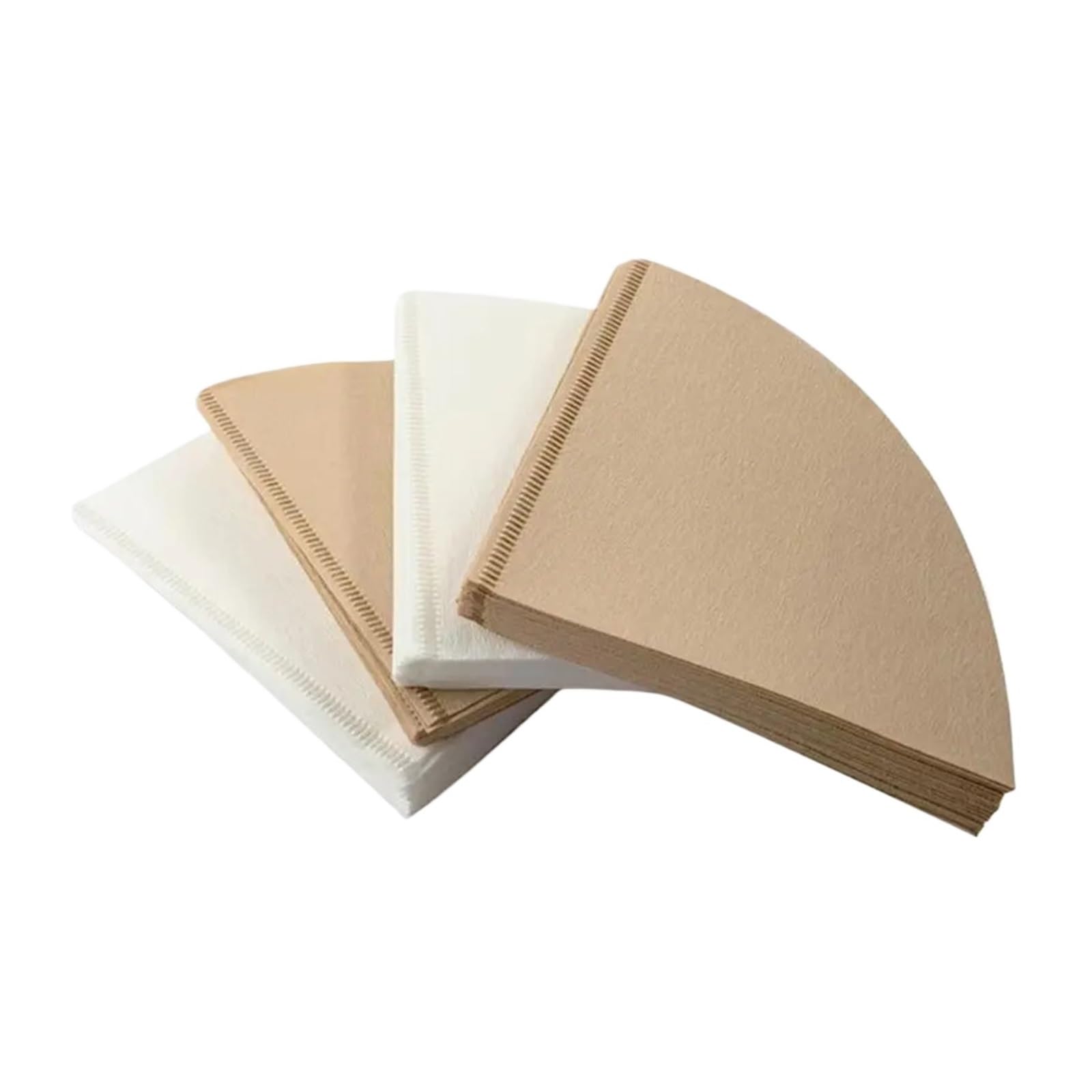 Papel De Filtro De Café De Repuesto, Compatible Con Cafetera V01 V02 U101, Filtro De Café Por Goteo Sector En Forma De V De 100 Uds.(U101 Brown)