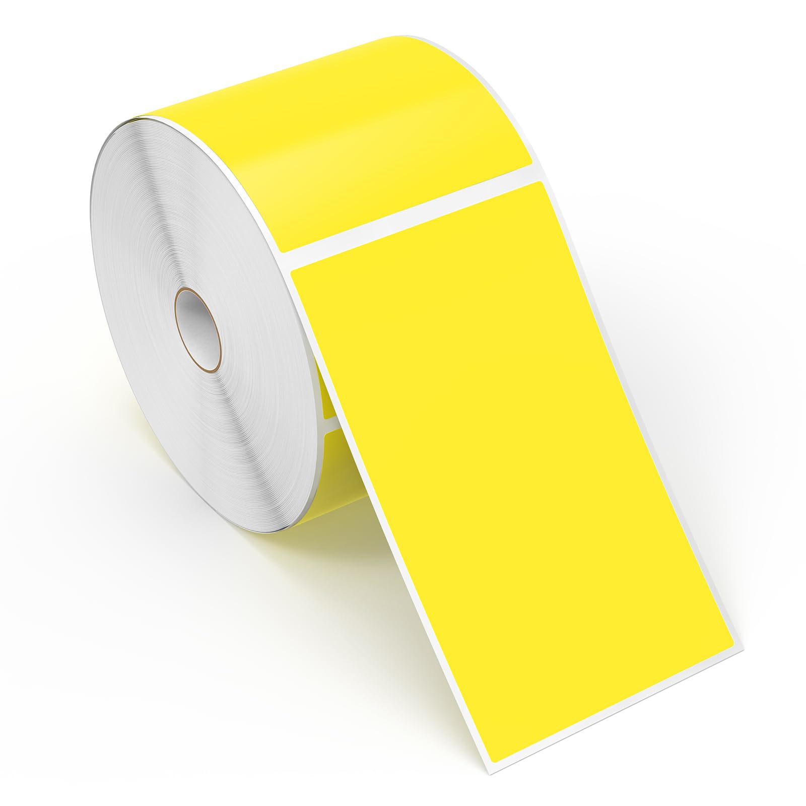 500 Piezas Etiquetas Amarillas Fluorescentes Adhesivas Rectangulares Pegatinas En Vinilo 12,7 X 7,6 cm Grandes Etiquetas Removibles & Impermeables Per Rollo
