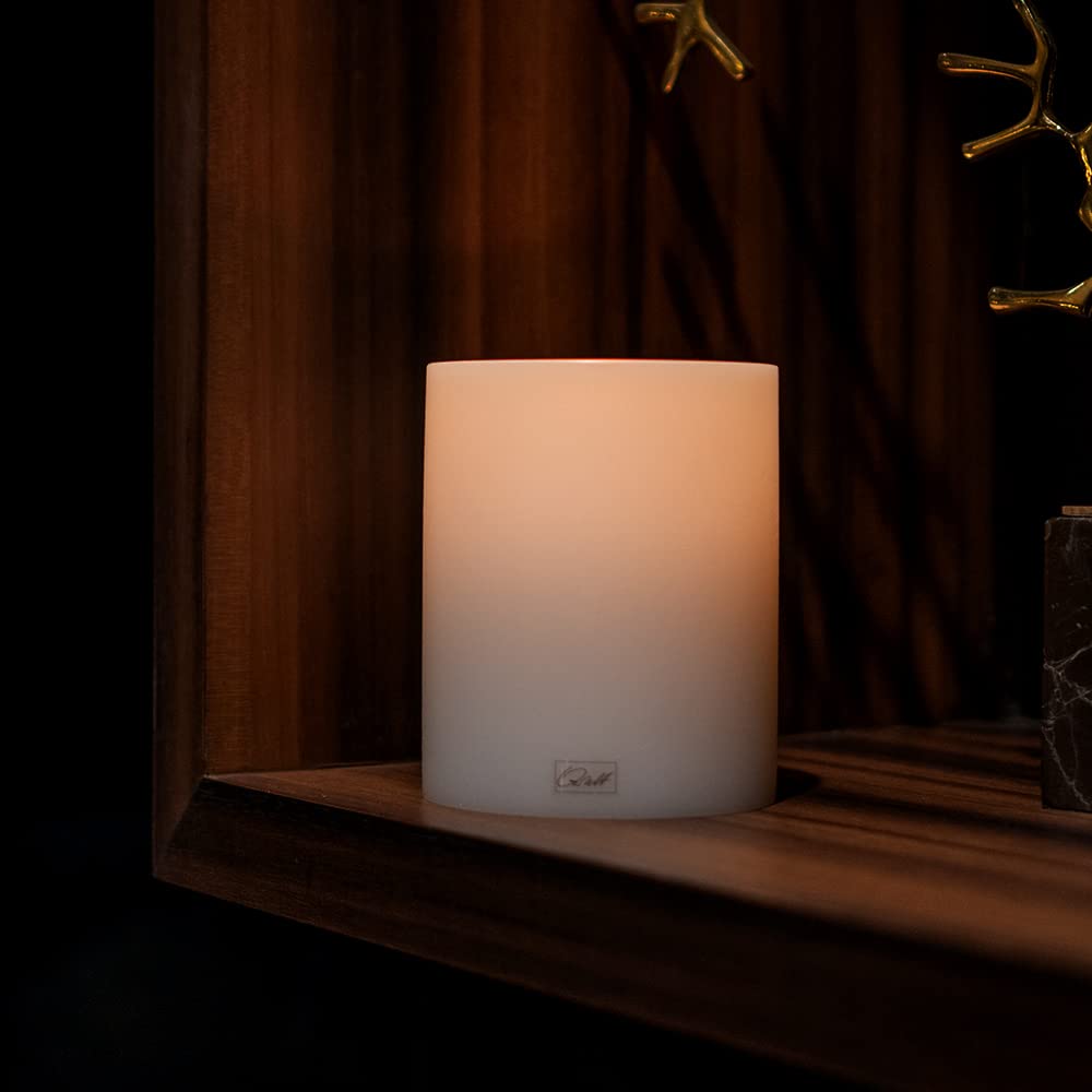 Qult Farluce Inside • Świecznik na podgrzewacze w kształcie świecy • świeca • świeca z tworzywa sztucznego o wyglądzie świecy • świeca typu tealight z wkładem na podgrzewacze • w zestawie świeczka