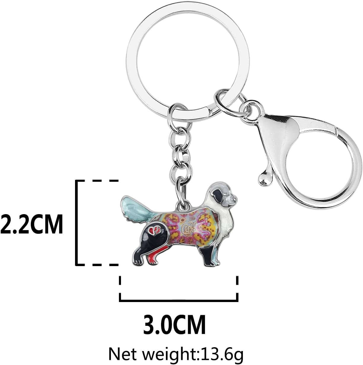 Enamel Alloy Golden Retriever Gifts Dog Keychain Accessories for Women Girls Backpack Wallet Purse Charms - Image 6