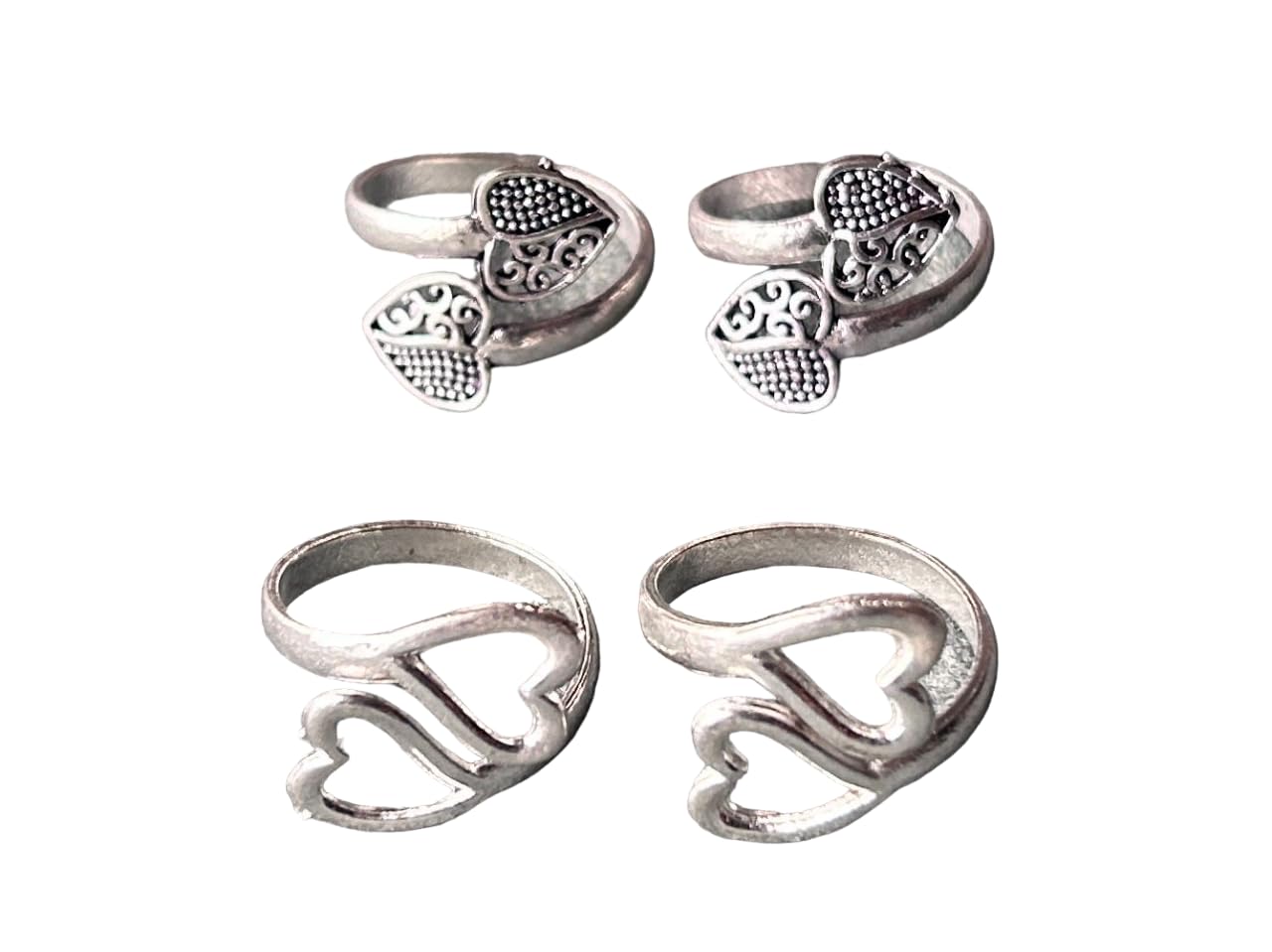 Women & Girls Metal Fancy Glossy finish Toe Ring Adjustable Bichiya/Leg Finger Ring_Combo_2 (A_C_P_110733_Silver)-image-27