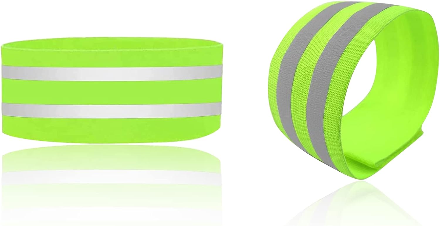 Reflective Bands, 2Pcs Reflective Wrist Strap Safety Reflective Running