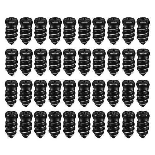 40 Pc's Tire Repair Rubber Nail and Screw Set - Fast Repair Tool for Car and Motorcycle Punctures, Black