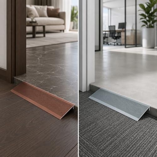 Moldura de aluminio cortable de 100 mm para remates de suelos 4