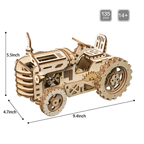 Rokr Mechanical Models,3-D Assembly Wooden Puzzle,Diy Assembly Toy,Mechanical Gears Constructor Engineering Kits,Brain Teaser,Best Gifts For Adults & Teens #TOP4