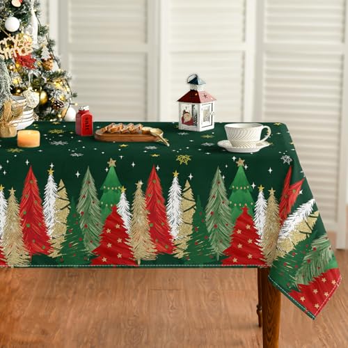 Artoid Mode Grün Schneeflocken Bäume Sterne Weihnachten Tischdecke...