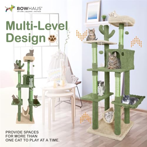 BOWHAUS Árbol Cactus para Gatos multi-niveles 70 pulgadas miniatura 3