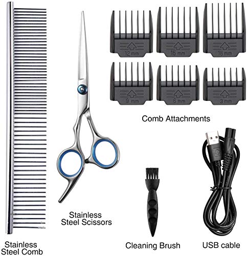 Bonve Pet Tondeuse Chien Professionnelle Tondeuse Chien Poil Long Epais Electrique Tondeuse pour Chien pour Chats et Animaux Silencieux Electrique Tondeuse pour Chien et Chat Dog Clipper Kit - Image 6