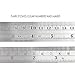 ZZTX Heavy Duty 100% Stainless Steel Ruler Set 12 Inch (30 CM) + 6 Inch (15 CM) Metal Rulers Kit - Perfect Straight Edge for Easy Measurements