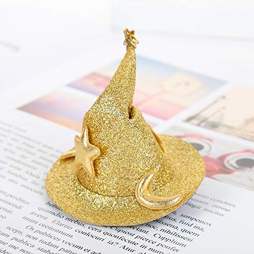 Soochat Halloweeni Witch Hat Hair Clips Mini Top Hat Hair Clips Small Hat Hair Pins for Women Girl Halloween Hair Decorations Accessories 2Pcs - Image 8
