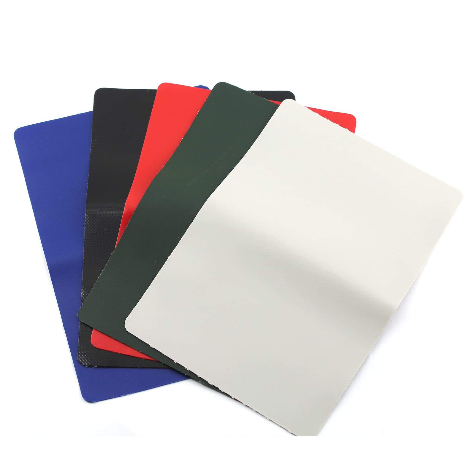Lot de 6 rustines de réparation en PVC robuste avec colle 185 mm x 125 mm en caoutchouc imperméable pour bateau gonflable, canoë, kayak