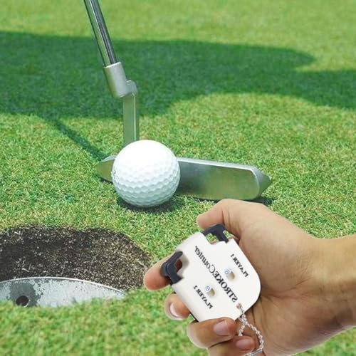 2 Stück Golf Ergebnis Zähler, Golf Scorer Zähler mit 2 Karabiner golf Ergebnis Indikator Handzähler zähler Spieler Schlagzähler mit Schlüsselkette für 2 Players Score Counters (Schwarz und Weiß)