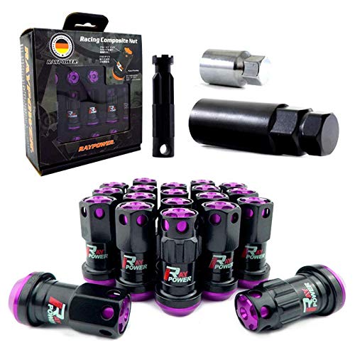 EPARTS Purple 20 Pieces M12 X 1.50mm Aluminum Wheel Lug