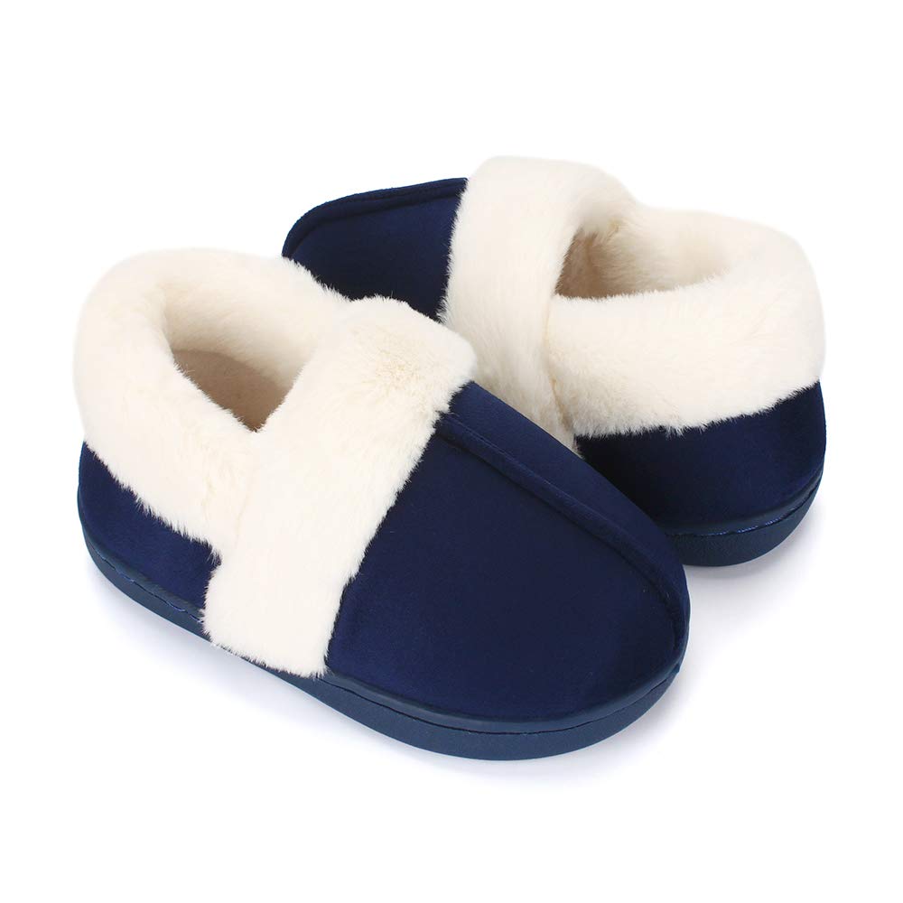 LACOFIA Pantoufles Hiver pour Garçons Filles Chausson de Mousse de Mémoire d'enfants Chaussures de Maison Chaudes Antidérapant