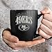 Rico Industries NFL Football San Francisco 49ers Tribute 15oz Laser Engraved Matte Black Ceramic Bistro Mug - For Hot or Cold Drinks