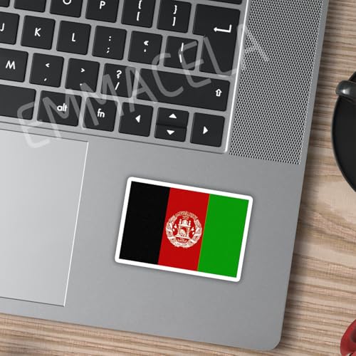Image of (3PCS) Afghanistan Flag stickers, Countries Flag Stickers, Waterproof Vinyl Decals For Laptops, Tumblers, Water Bottles, Books, Scrapbooks, Size 3 x 2.1 Inch