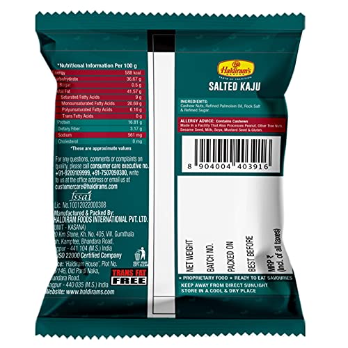 Image of Haldiram's Nagpur Salted Kaju 35g (Pack of 5) with Rakhi