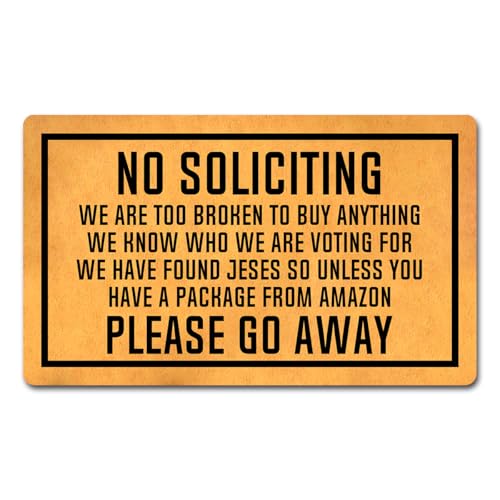 Image of MELODADDY Funny Welcome Doormat Front Porch Decor Rugs with Rubber Back 30"(L) x 18"(W) Doormat for Entrance Monogram Mats for Front Door Decor