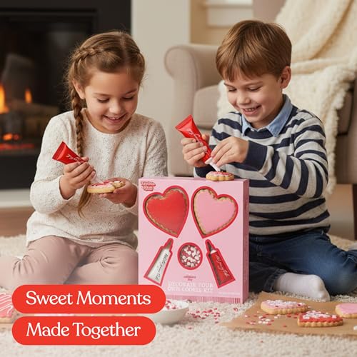 image for Twinkle Bites DIY Valentine’s Day Cookie Decorating Kit – 2 Heart-