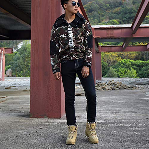 Men’s Army Tactical Boots,Outdoor High-Tops Breathable Climbing Hiking Combat Boots,Beige- 44/UK 9.5/US 103