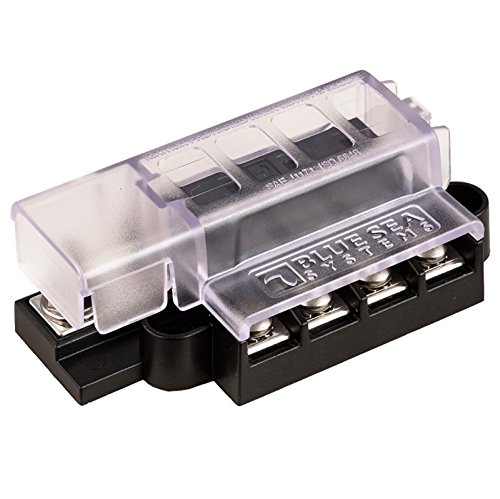 Blue Sea 5045 Atc Compact Fuse Block With Cover, 4 Circuit 19-142