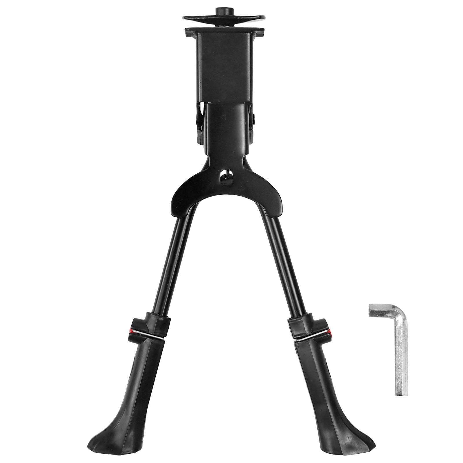 Cavalletto Doppio per Bicicletta, Cavalletto Bici Regolabile in Altezza 24-28 Pollici Supporto Centrale per Bicicletta in Alluminio con Piedini Antiscivolo per Mountain Bike, MTB, Bici da Città