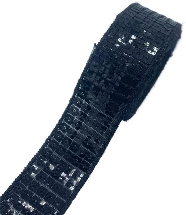 Sequin Ribbon Trimming, 25mm Sequin Ribbon Lace Trim 2 Yards Multicolor Polyester Organza for Crafts Sewing(10)