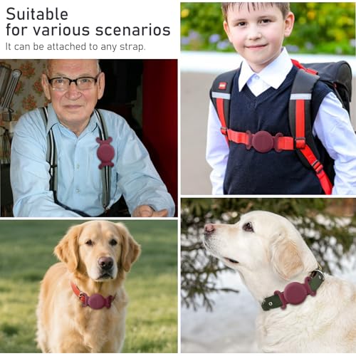 Image of Tobfit Case for Dog Cat Collar, Waterproof Apple Air Tag Protective Holder GPS Tracking Finder for Pet, Silicone Case for Dog Collar Cat Loop Holder Pet Accessories,1 Pack