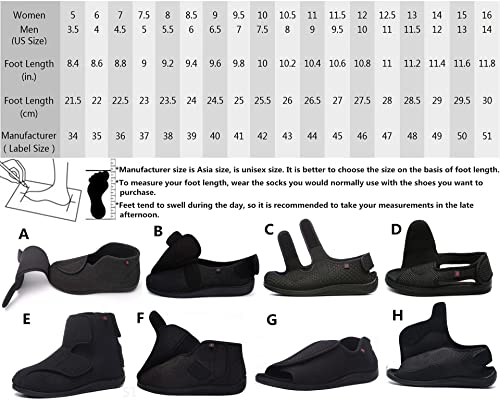 Image of JIONS Women Men Adjustable Velcr Extra Wide Shoes Swollen Feet Diabetic