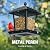Veehoo Metal Bird Feeder for Outdoor Hanging-Wild Bird Feeder with 4 Perches, Guard Booth Bird Seed Feeder for Outside Garden Backyard Attracting Wild Birds Chickadees Cardinals Finches Black