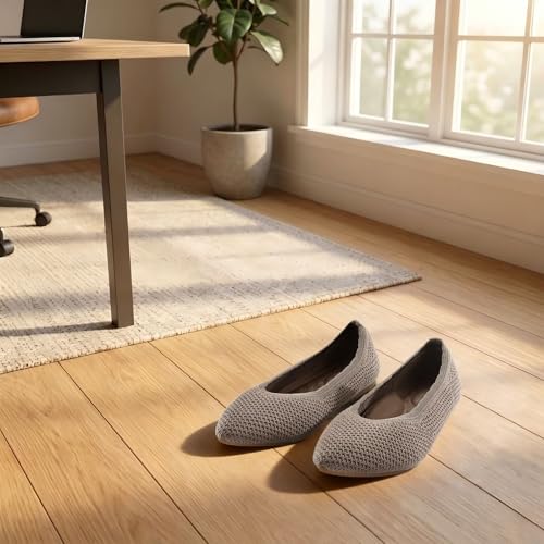 Image of Frank Mully Womens Pointed Toe Flats Knit Dress Shoes Comfort Women Shoes Softable