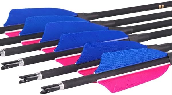 DONGKER Plumas de flecha, 20 unidades de 4 pulgadas/10,2 cm plumas naturales para flechas, flecha, arco de tiro con arco, accesorios de flecha, alas derechas, plumas de pavo - 3